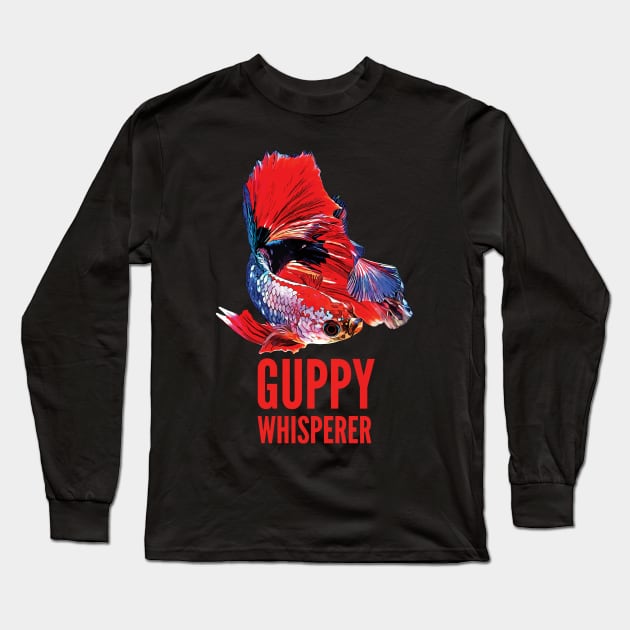 Guppy Whisperer Long Sleeve T-Shirt by ardp13
